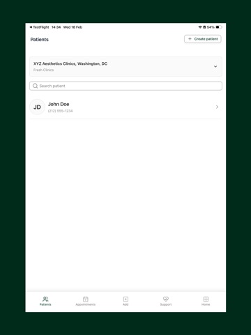 Fresh Clinics App V2 iPad screenshot 1