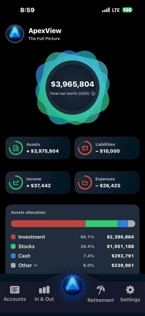 Screenshot #1 pour ApexView Finance