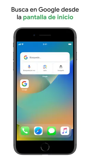 Captura de pantalla de Google en iPhone 5