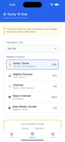 Camera Exposure Calculator Pro screenshot