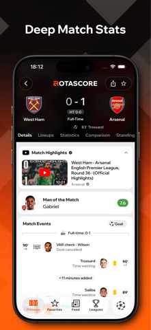 Rotascore: Live Soccer Scores iPhone screenshot 6
