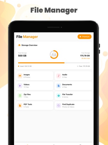 File Manager : Documents iPad screenshot