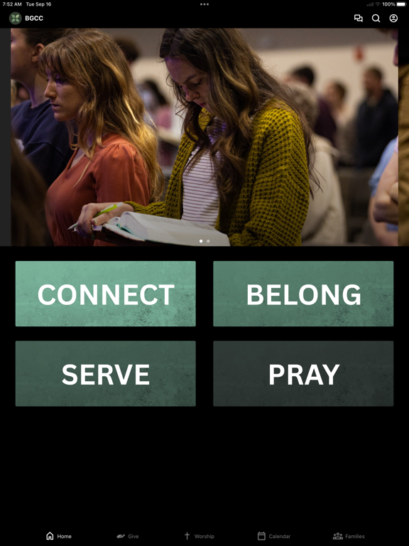 BG Christian Church iPad screenshot 1 - Education app