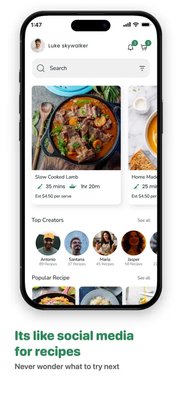 Chef Ready: Recipes & Grocery screenshot 1 of 9