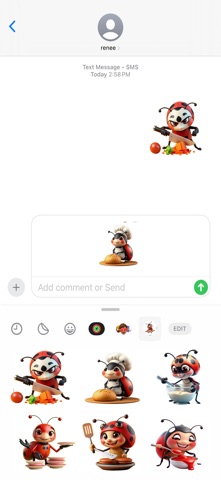 厨师瓢虫贴纸 screenshot