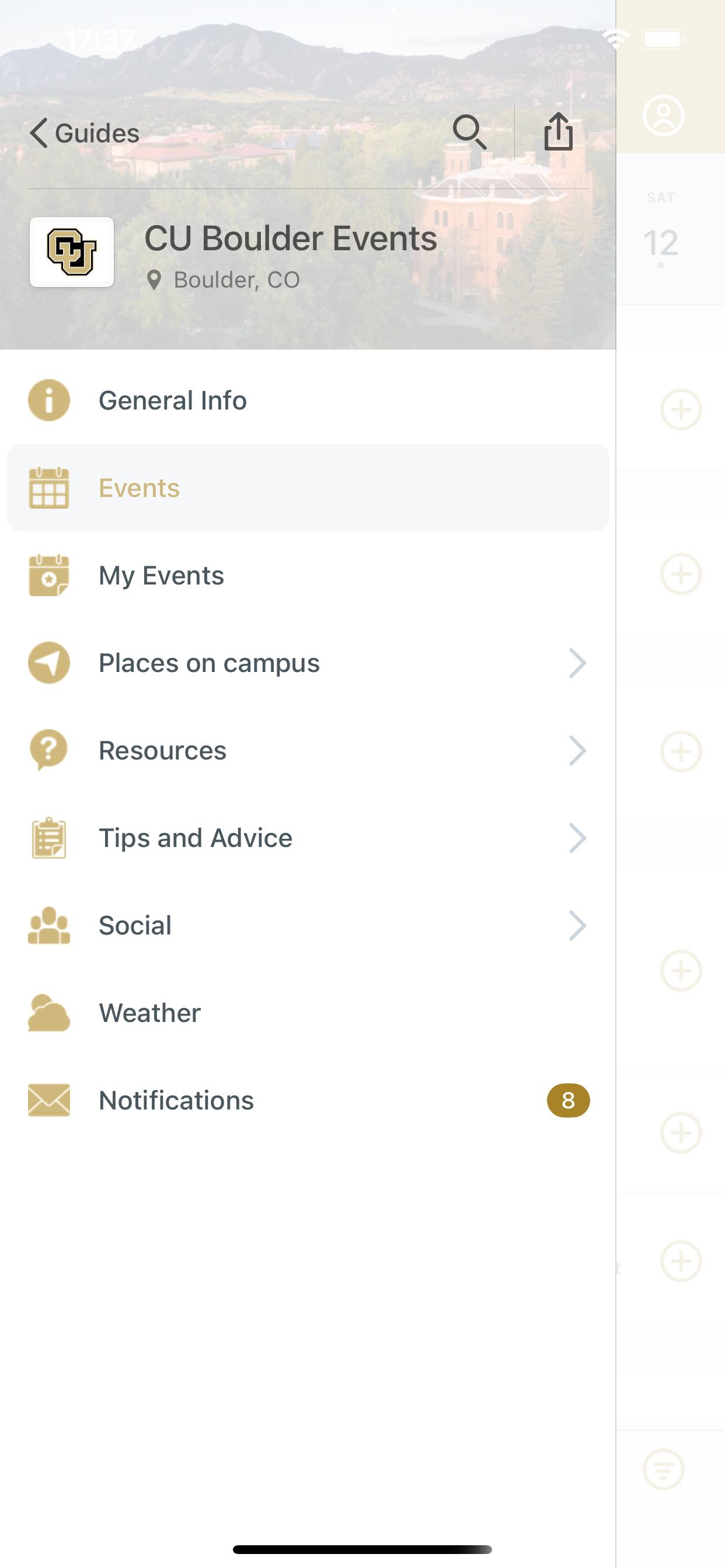 Screenshot 1 of CU Boulder Life