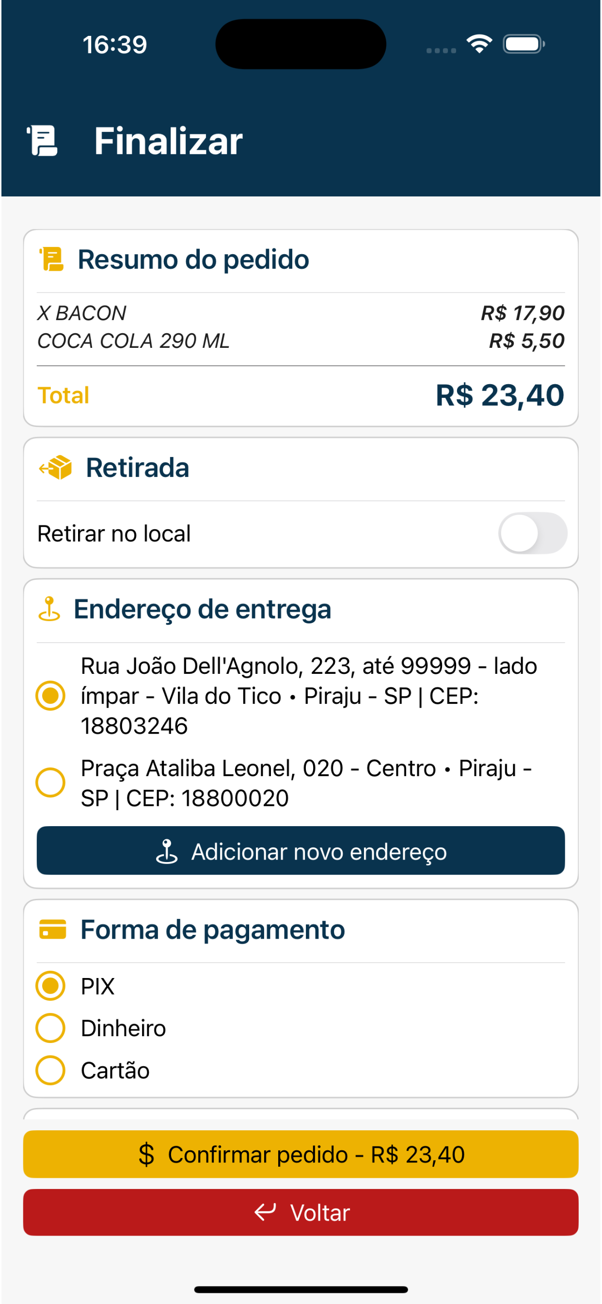 vGestorFoodClient screenshot 6