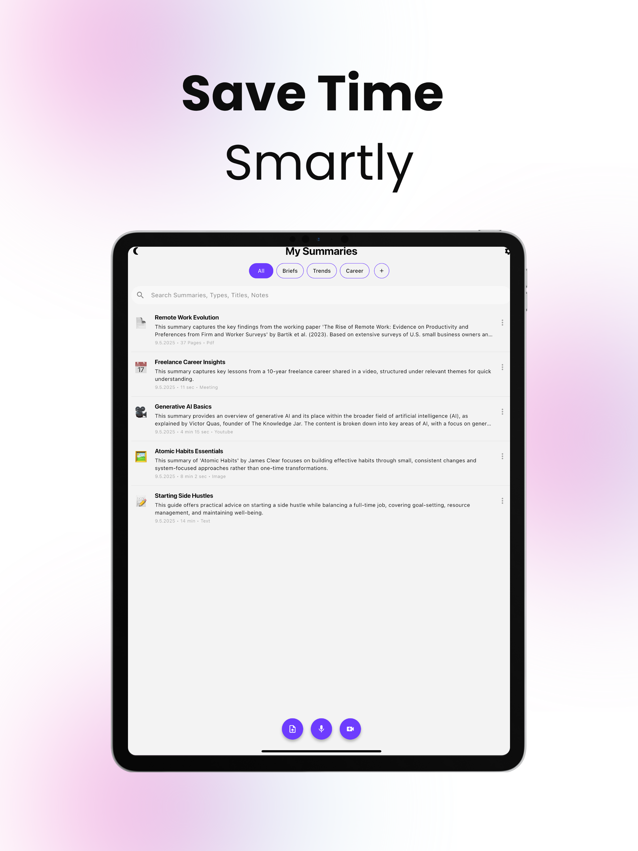 SumApp: AI Summary Note Taker