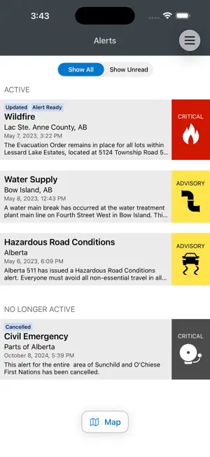 Alberta Emergency Alert screenshot 2