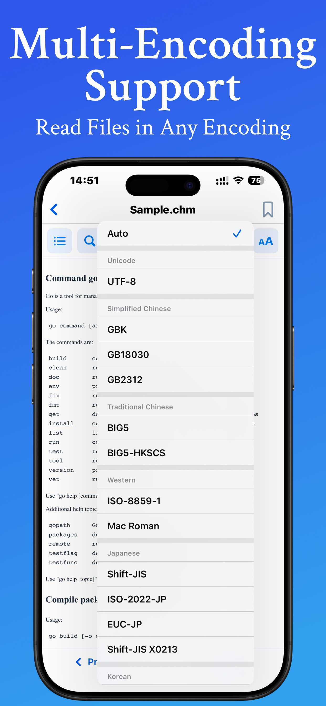 CHM Reader - read chm, txt