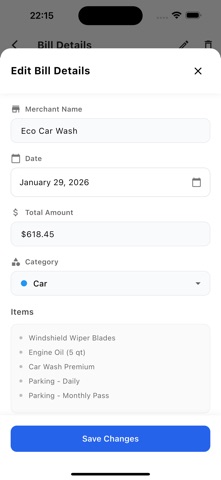 Expnz - AI Expense Tracker screenshot