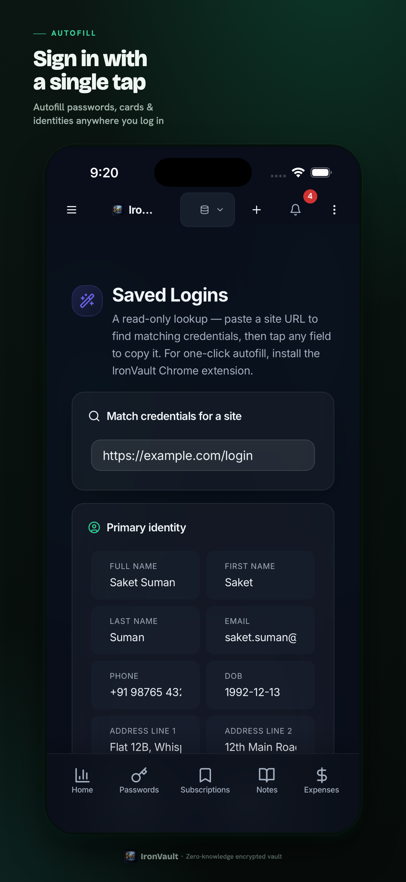 IronVault: Password Manager