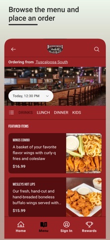 Baumhower's Victory Grille iPhone screenshot