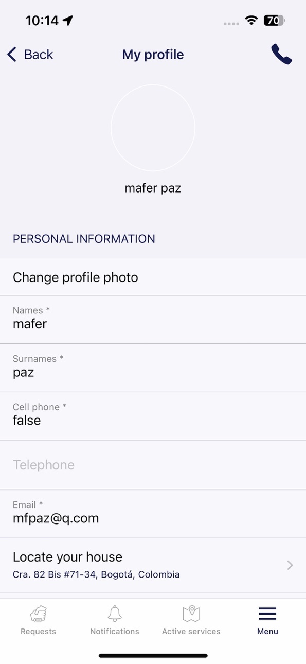 iPhone screenshot