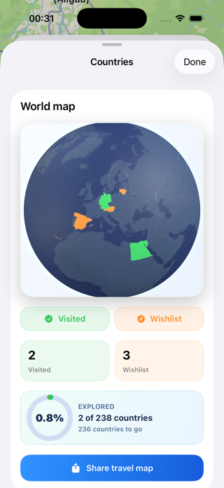 Travel-Map Screenshot 3 of 7