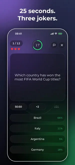 Categorized Football Quiz screenshot 1