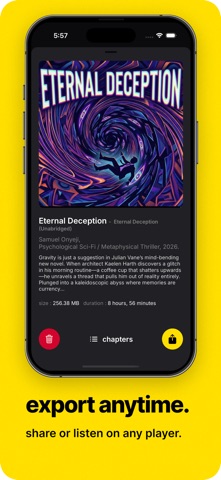 M4Bindr: Audiobook Maker iPhone screenshot
