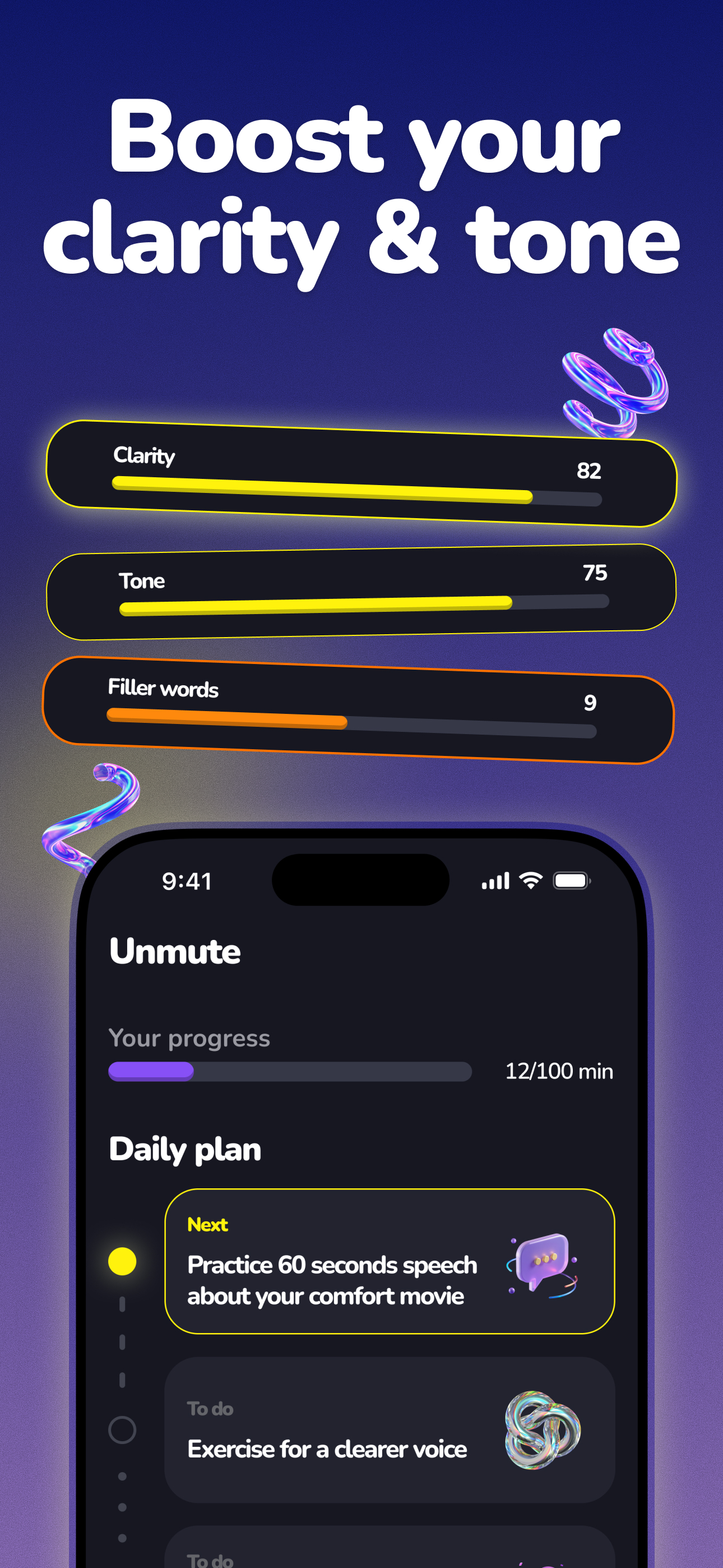 Unmute - AI Speaking Coach screenshot 2
