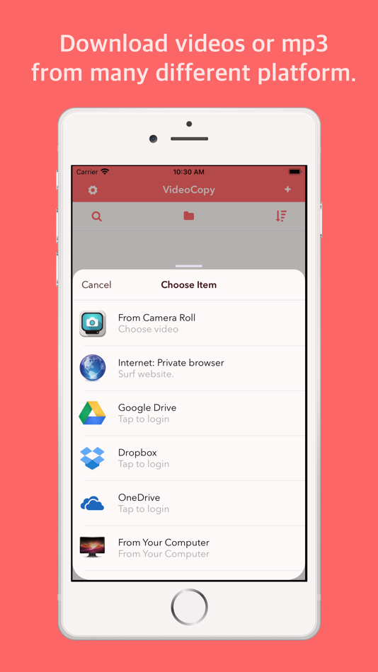 #2. VideoCopy: downloader, offline (iOS) 来自: Softnoesis