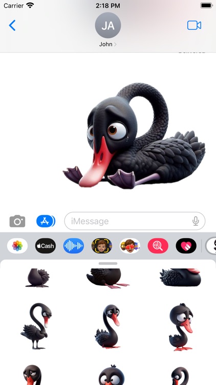 Sad Black Swan Stickers screenshot-5
