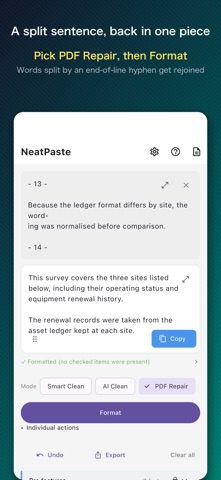 NeatPaste: Clean & Check Text Screenshot 3 of 10