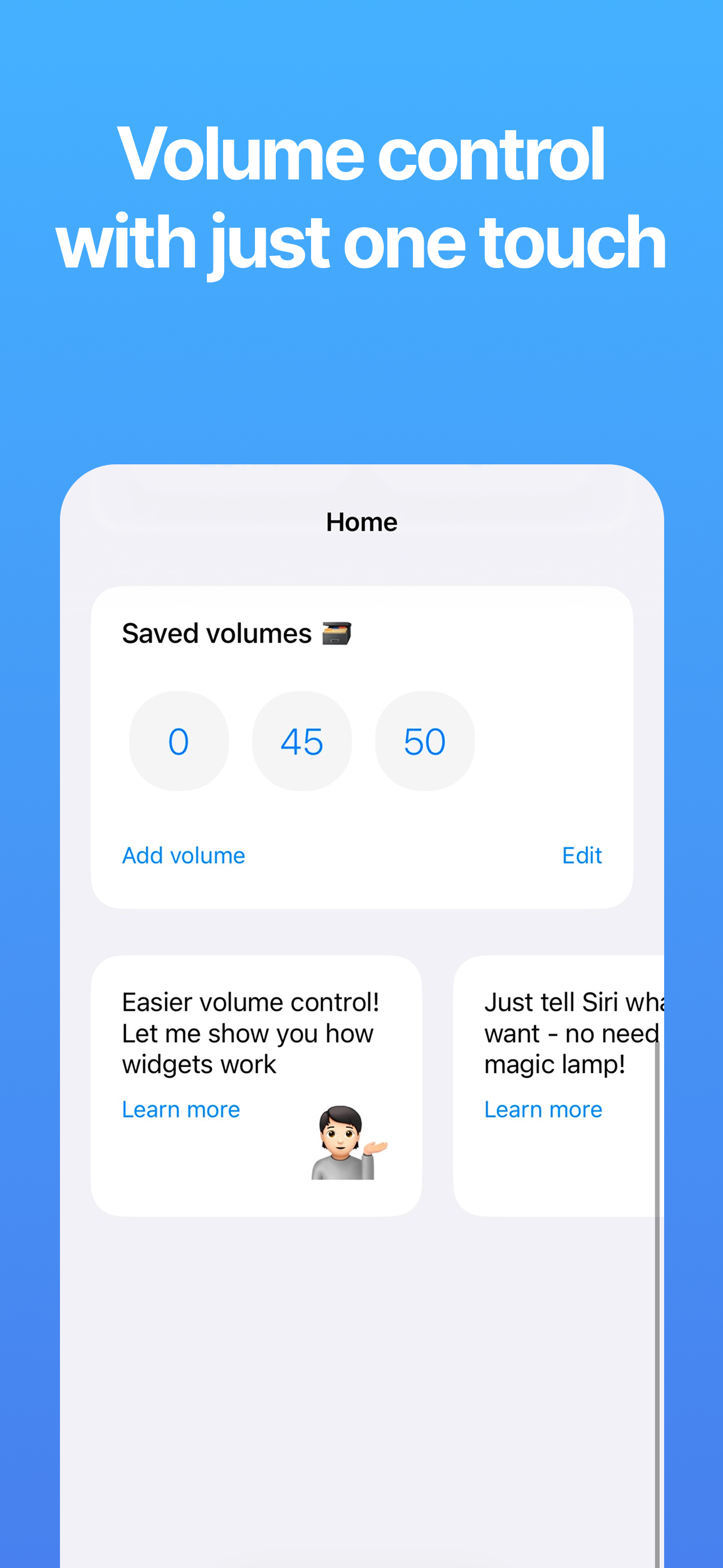Sasha Volume Control