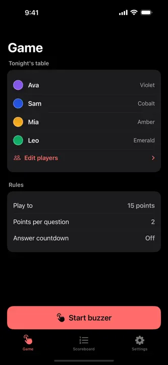 Game Show Buzzer & Scoreboard screenshot 1