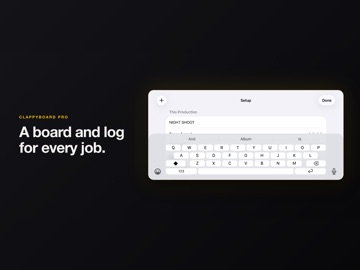 ClappyBoard: Digital Slate iPad screenshot