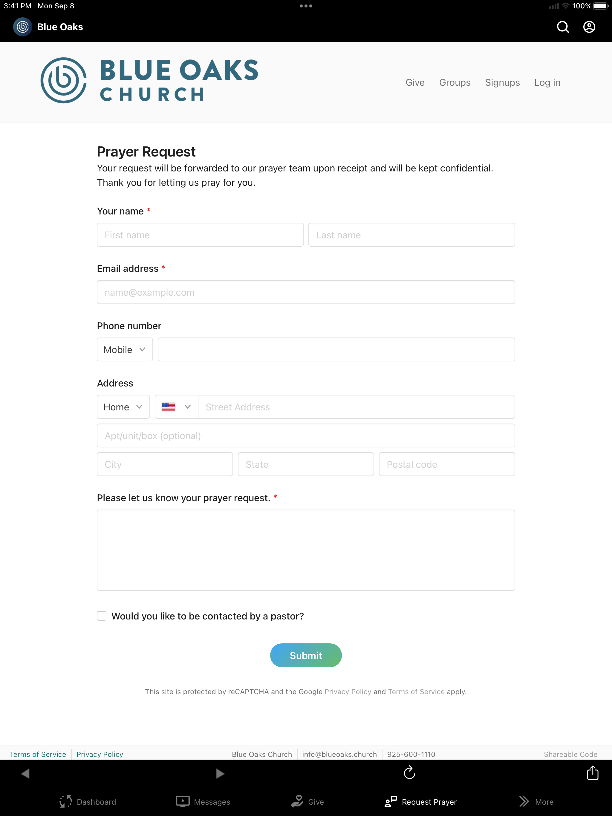 Blue Oaks Church screenshot 10