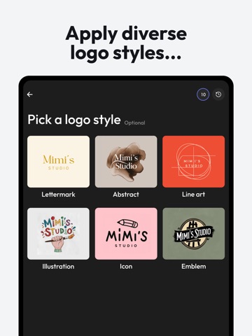 Logofy AI Logo Maker & Creator iPad screenshot