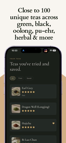 Yuno: Tea Advice & Journal App iPhone screenshot