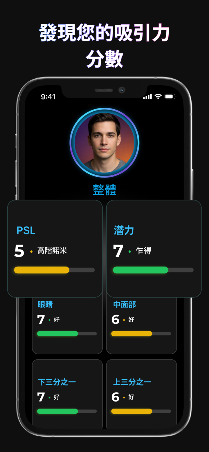 PSL AI - 顏值評分與下頜線分析 screenshot 1