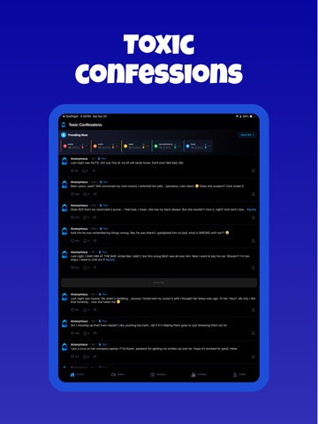 Toxic Confessions iPad screenshot