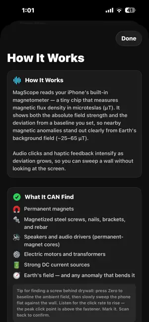 Magnet Meter - Field Detector screenshot 3