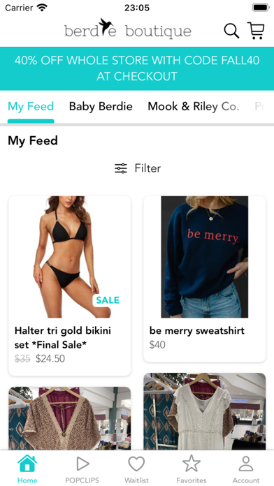 berdie boutique Screenshot
