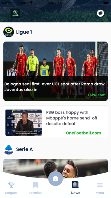 FootyGoal: Football Live Screenshot