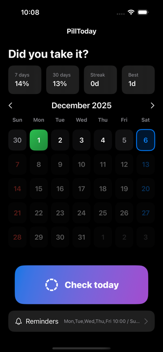 Pill Today (Widget) Screenshot 3 of 4