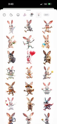 Hopping Rabbit Stickers screenshot