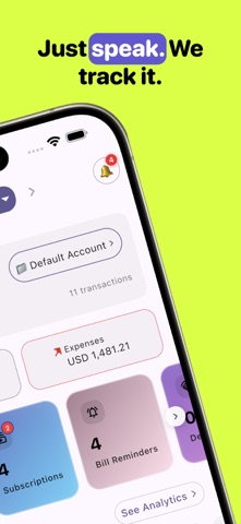 AI Budget Manager - WalletGPT iPhone screenshot