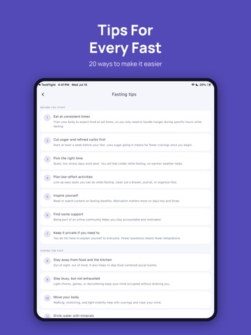 Fasting Center iPad screenshot 5