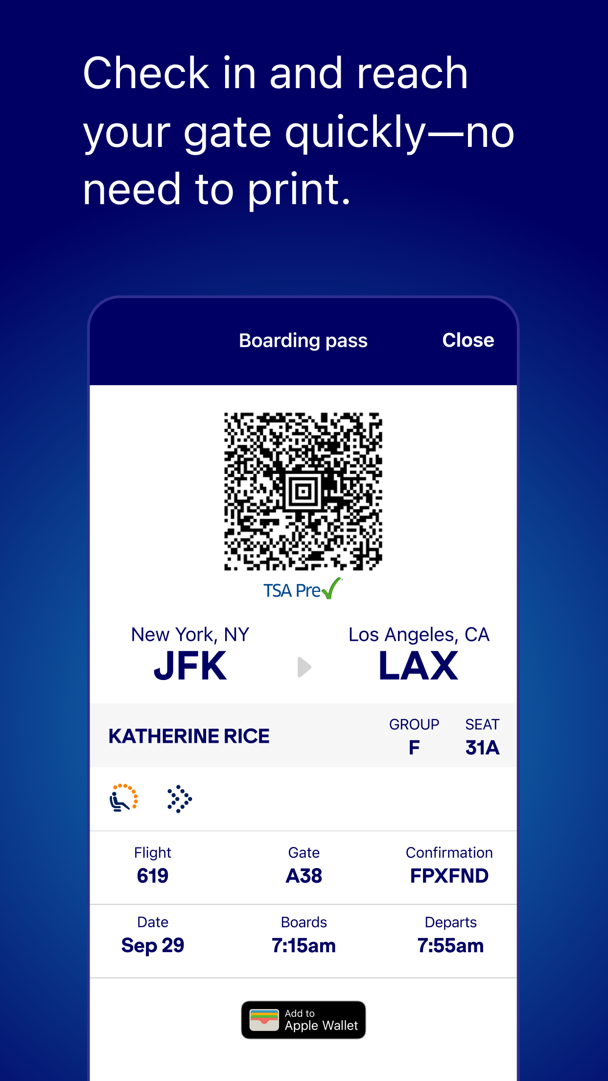 JetBlue - Book & manage trips screenshot 3