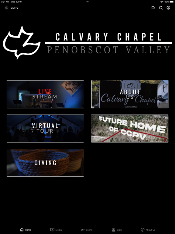 Calvary Chapel PenobscotValley iPad screenshot 1 - Education app
