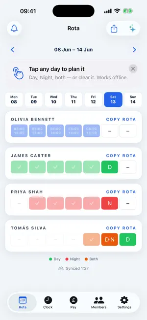 TeamTimes screenshot 1