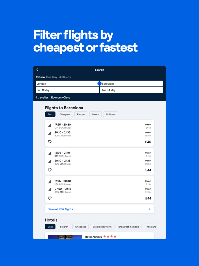 ‎Skyscanner: Flights & Travel Screenshot