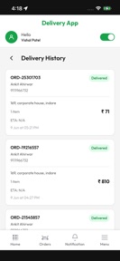 Vrumarket delivery screenshot