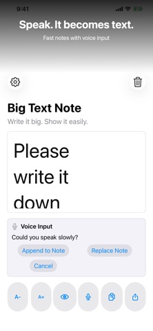 Big Text Note screenshot