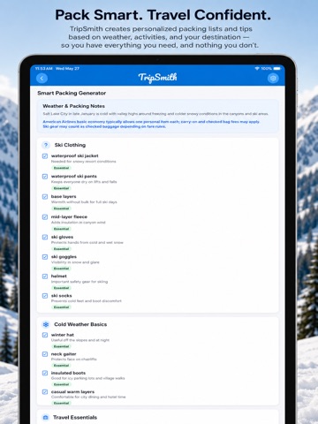 TripSmith: AI Trip Planner iPad screenshot