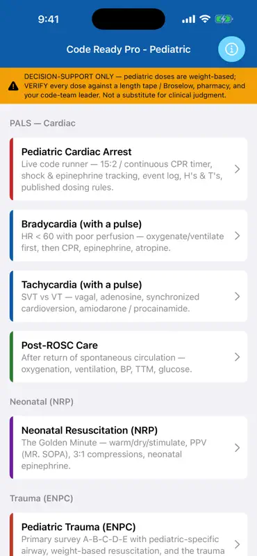 Code Ready Pro - Pediatric screenshot 1 of 5