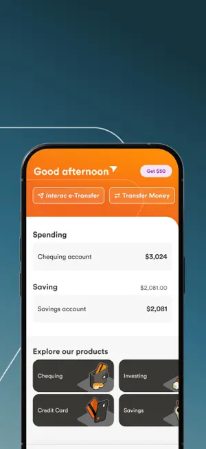 Tangerine Mobile Banking screenshot 2