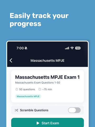 Massachusetts MPJE Exam iPad screenshot